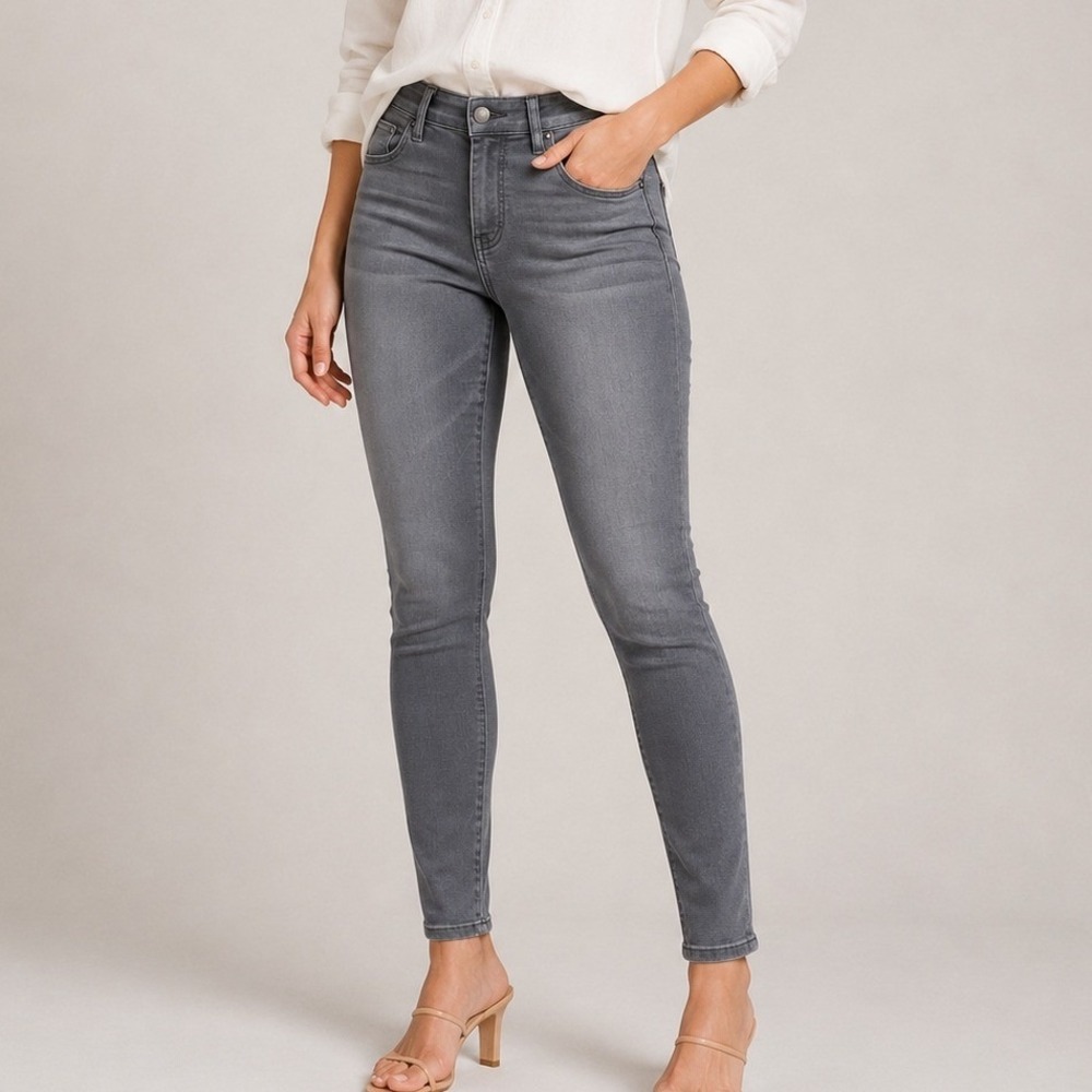 Juicy Couture Women Grey Skinny Jeans Stretch Mid Rise‎ Vintage Pants Size 2